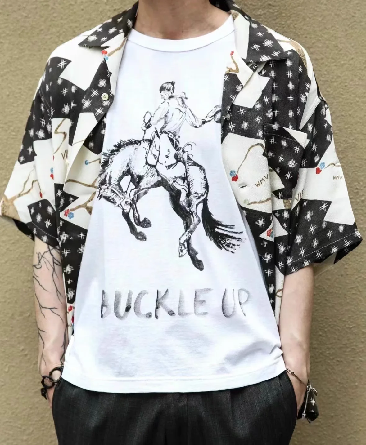 Мужская рубашка с коротким рукавом VISVIM 23SS CROSBY Nichichao Nakamura ручной окрашивания