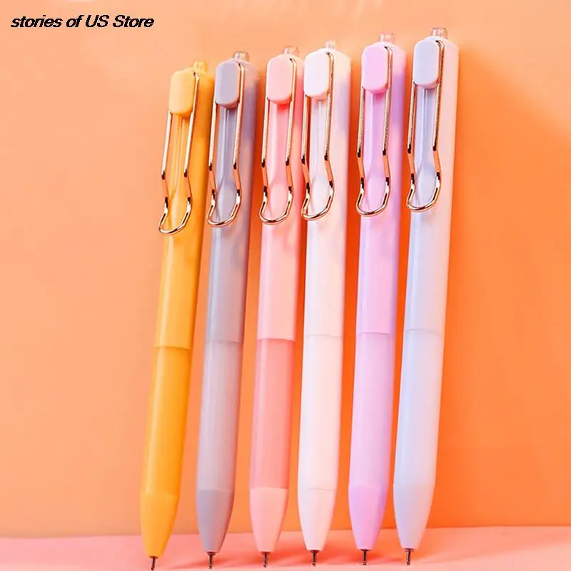 

6pcs/lot Colorful Cartoon Press Gel Pen School Office Supply Stationery Cute Gel Pens Gift Prizes