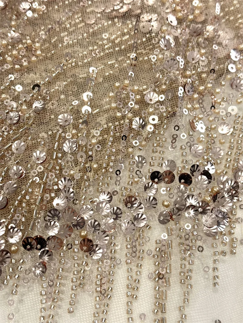 Французская сетчатая кружевная ткань с блестками высокое качество африканская