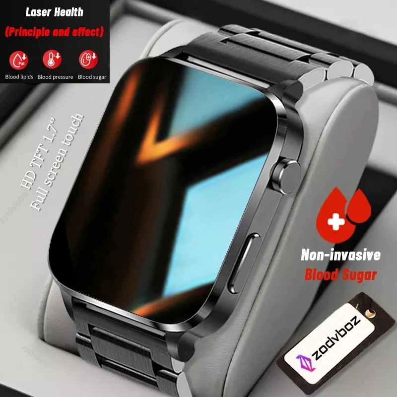 

2023 New smartwatch laser assisted treatment of three high health heart rate blood pressure smartwatch sleep monitoring clock