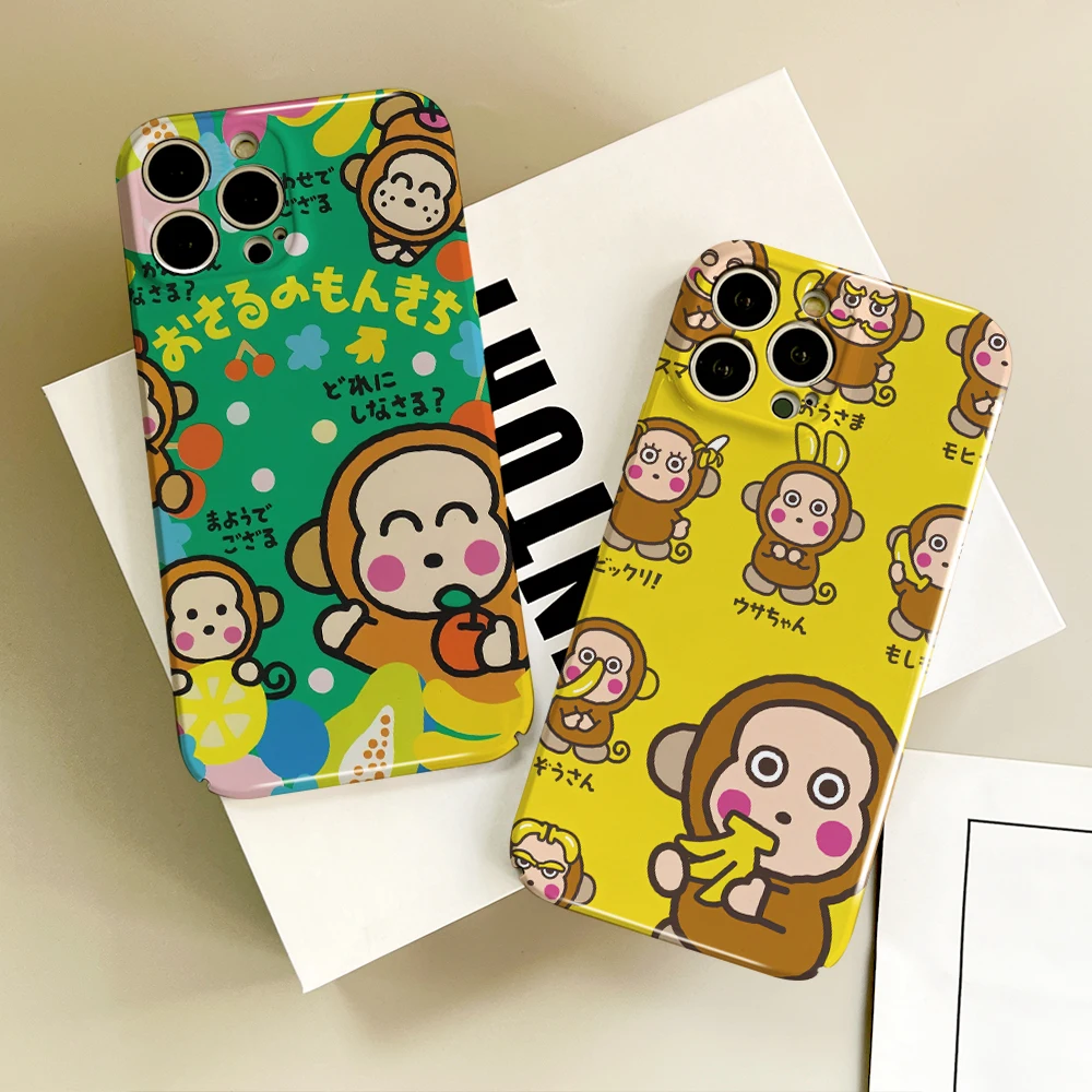 Чехол для телефона MINISO CUTE sa-nrio monki-chi IPhone 16 15 14 13 12 11 Plus Pro Max Mini универсальный прочный
