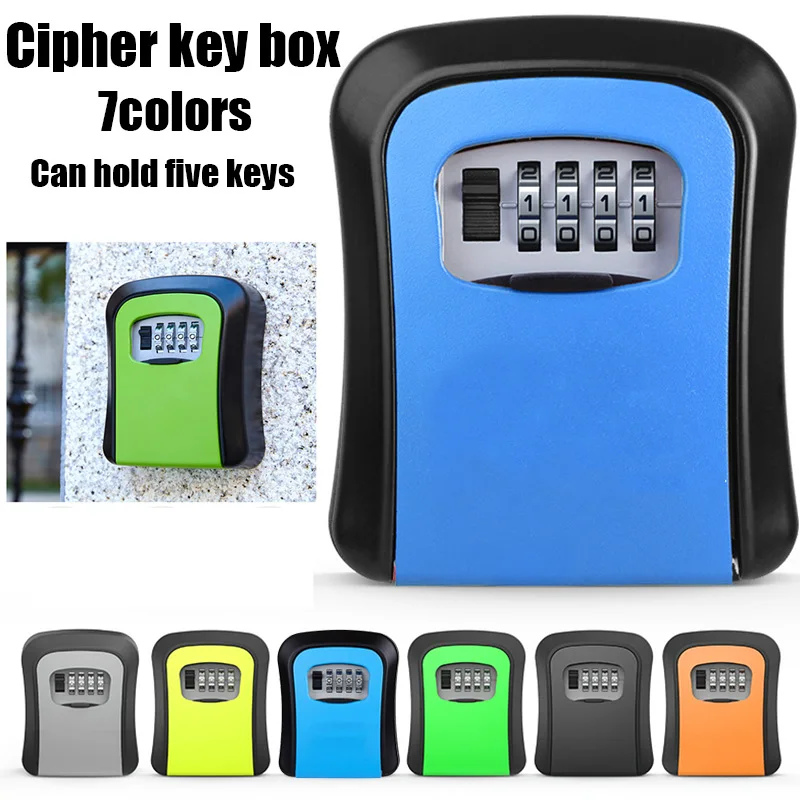 

Wall Mount Key Storage Secret Box Organizer 4 Digit Combination Password Security Code Lock No Key Home Key Safe Box