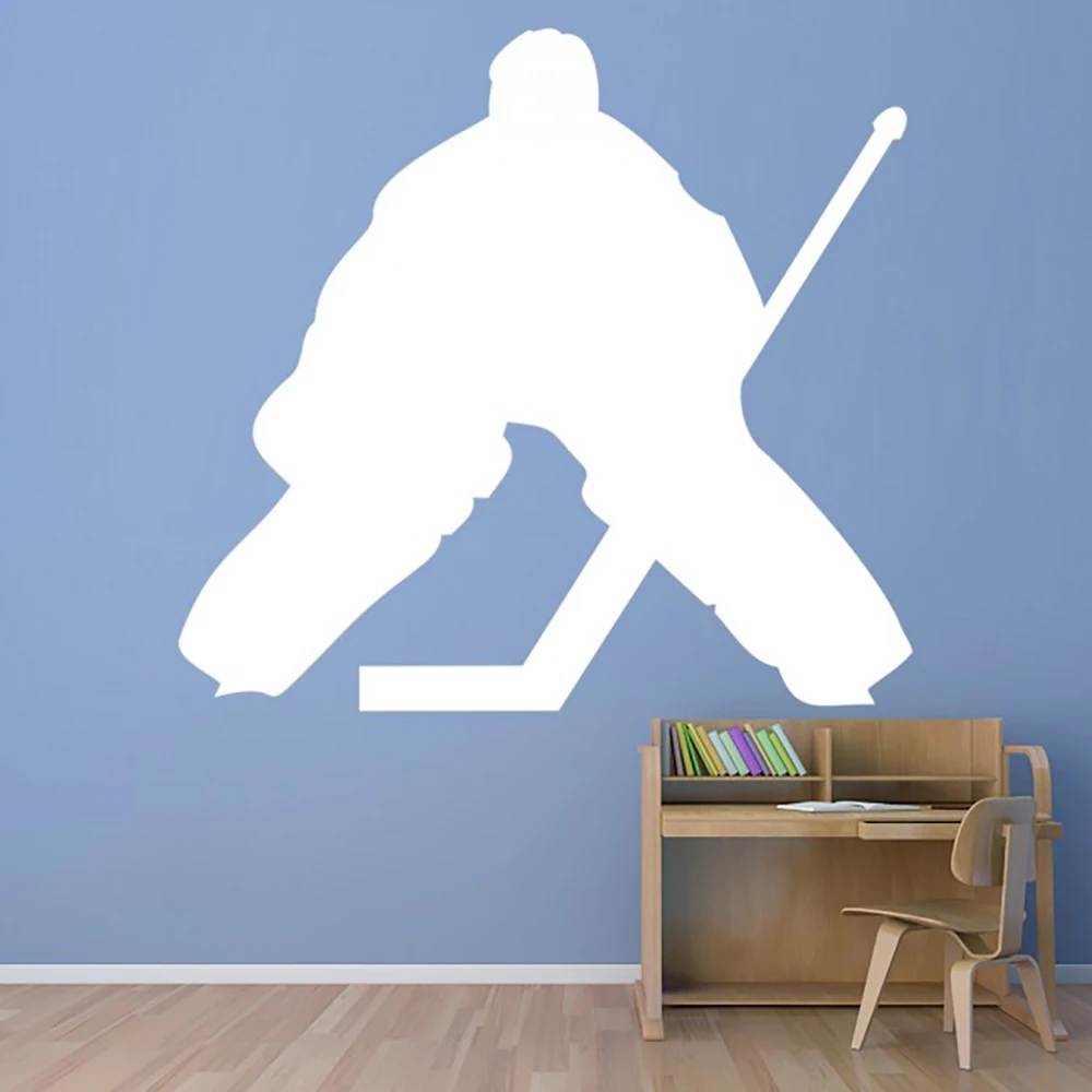 

Декоративный виниловый настенный постер DECALYANG для спальни, гостиной, Декор для дома, хоккейный вратарь, Спортивная Настенная Наклейка