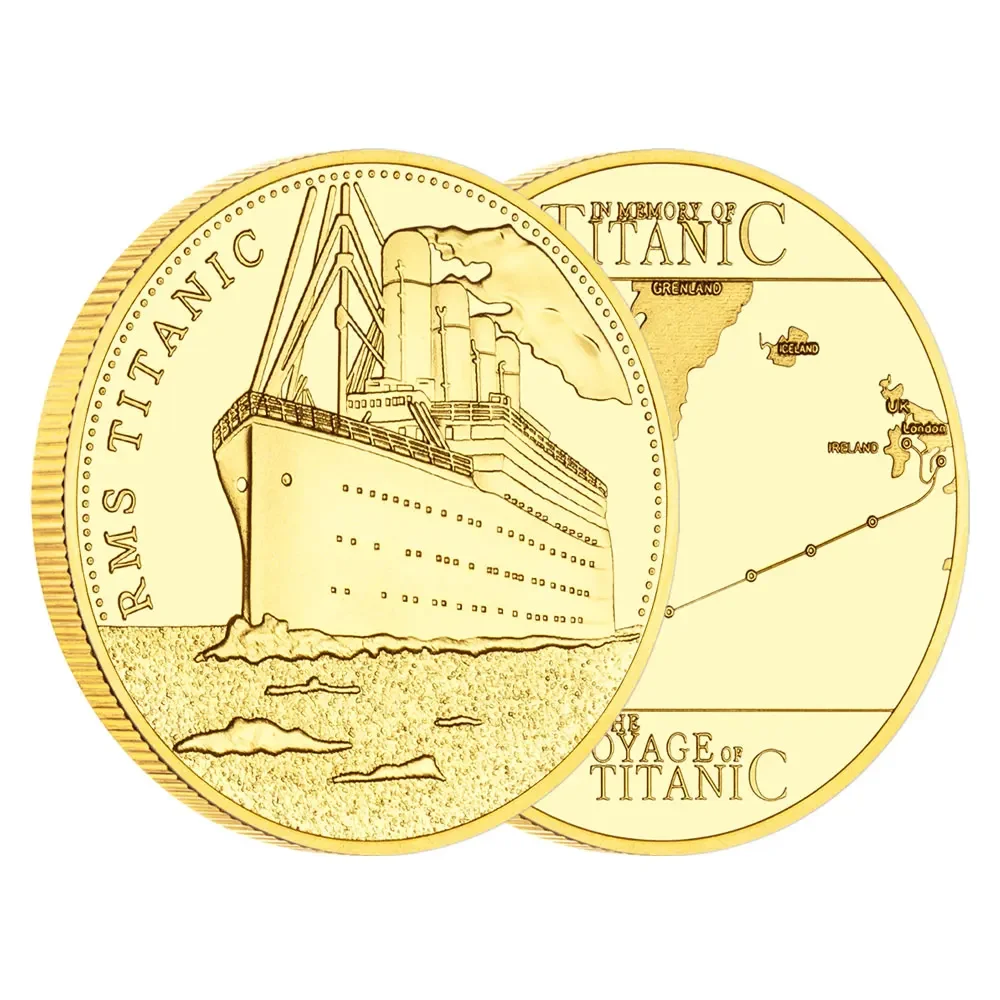

Золотая монета "Титаник"