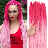 24 inch senegalese twist hair braiding hair crochet hair synthetic hair extensions for braiding hair pre stretched wholesale