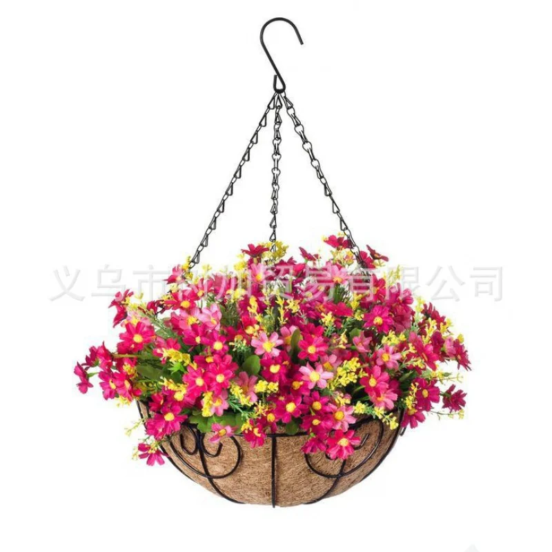 

Amazon New Spring Gardening Iron Frame Coconut Palm Basket Cradle and Flower Pot Coconut Clothes Hanging Basket Garland Ornament