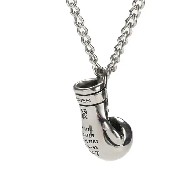 Ожерелье для мужчин гантели штанга боксерские перчатки кулон ожерелье из