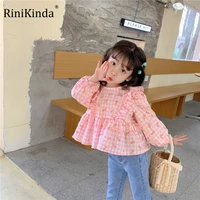 rinikinda spring baby girls dresses summer print blouse kids long lantern sleeve cute print dress causal shirts for girls