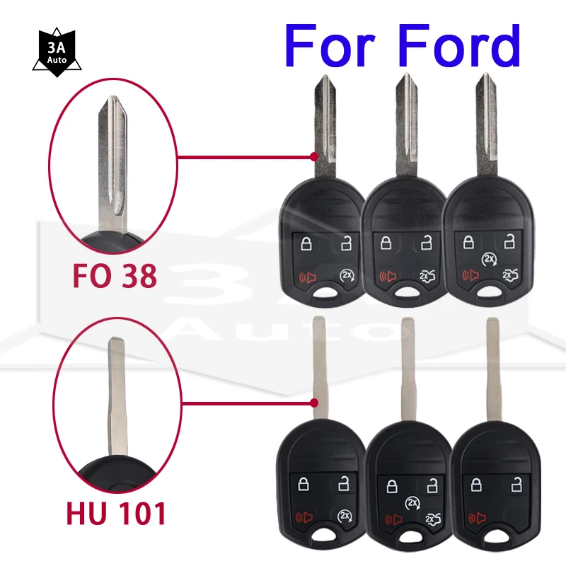 Фото Чехол для умных автомобильных ключей Blade для Ford Edge Explorer Ranger Expedition Mustang Escape Taurus Fit Mazda Uncut HU101 FO38 №1