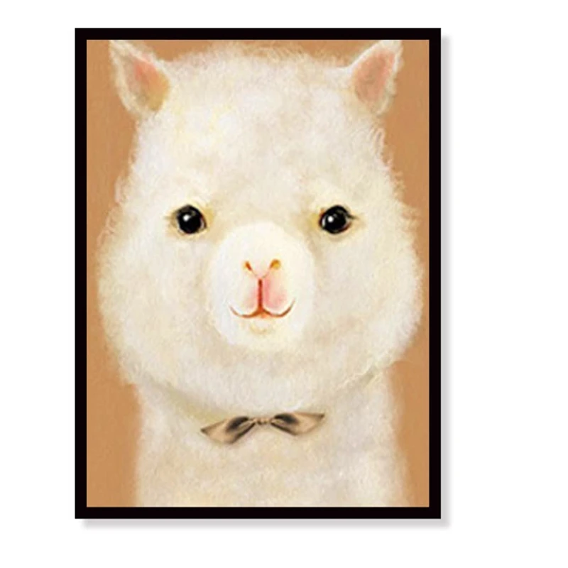 

4Pcs DIY Full Round Drill Diamond Painting Cross Stitch Craft Kits Home Mural Art Decoration Painting Cute Animals