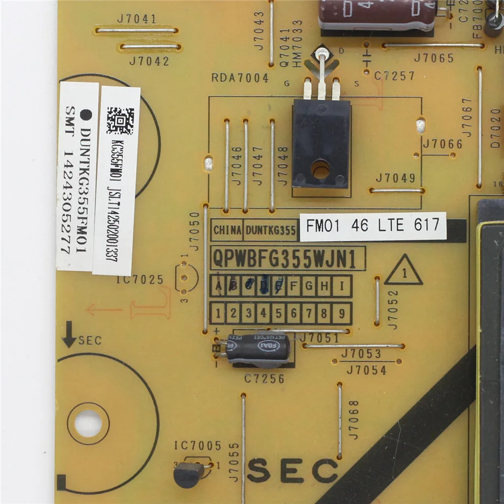 Карта питания QPWBFG355WJN1 DUNTKG355 для телевизионной модели оригинальная плата