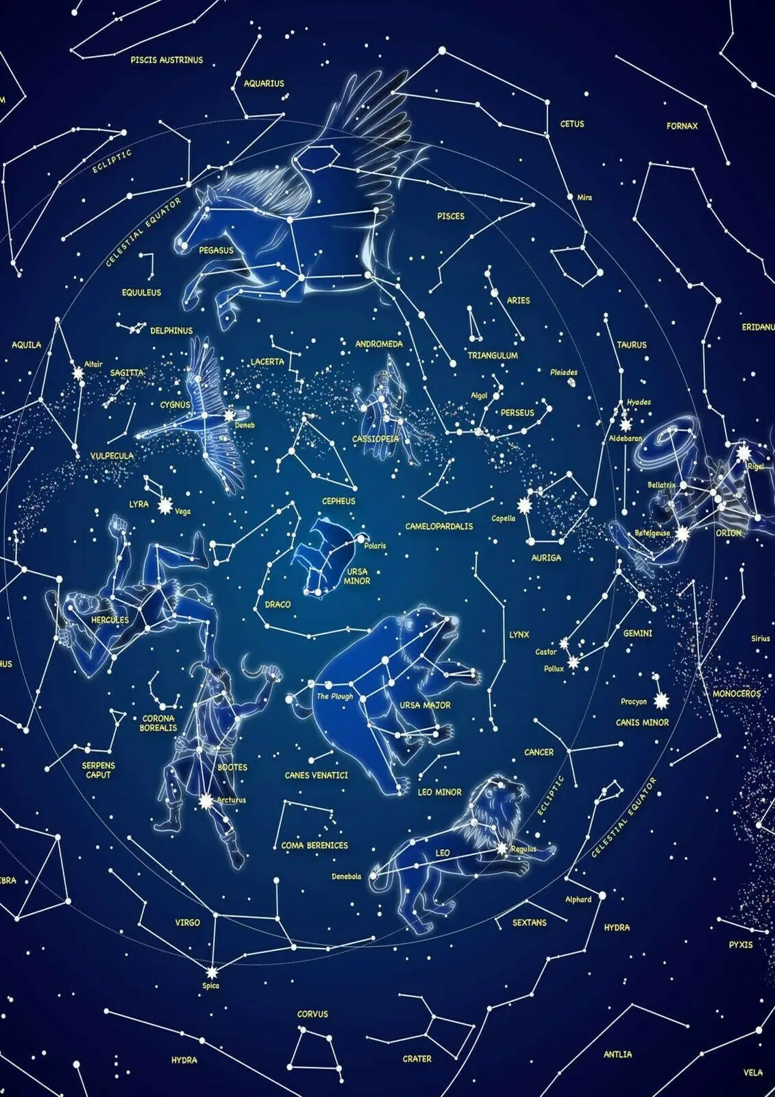 Карта со звездами