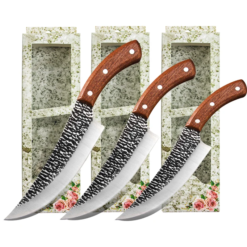 

Full Tang Sharp Kitchen Boning Knife Fish Filleting Meat Cutter Fruit Vegetables Cutting Cooking Butcher Cleaver Knife