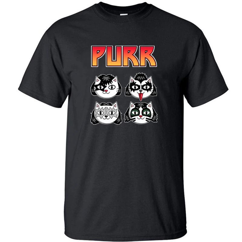 

Purr Cat T Shirt For Men Graphic T Shirts Tshirt Tee Clothing Streetwear Tshirts Cotton Summer Tops Tees