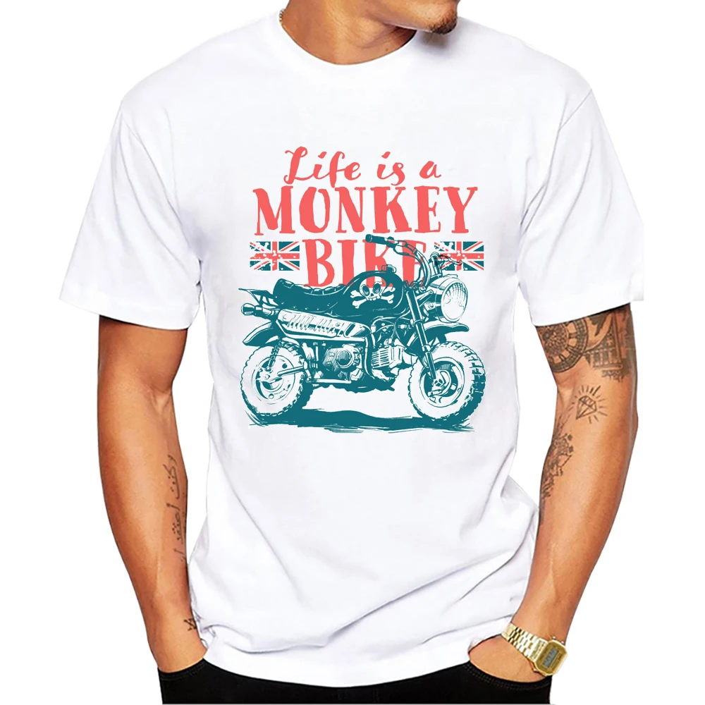 TEEHUB Lustige Affe Fahrrad Männer T-Shirt 3D Affe Gedruckt Coole T Shirts Kurzarm T-shirts Harajuku T – Detail 3