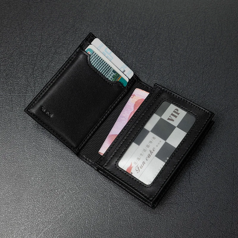Tumi Duming Men's Black First Layer Cowhide Wallet Men Men's Wallet Coin Purse Luxury Wallet for Men Clutch Purse