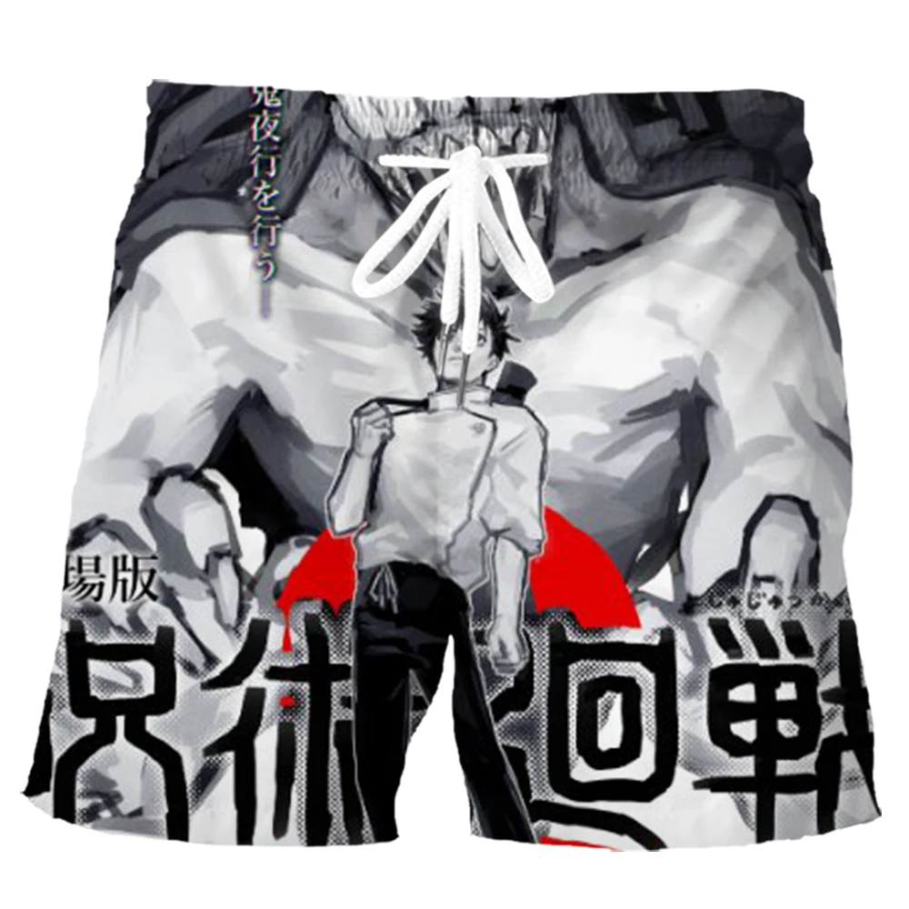

CLOOCL Jujutsu Kaisen 0 Shorts 3D Graphic Japan Anime Board Shorts Pockets Elastic Sports Pants Casual Harajuku Streetwear