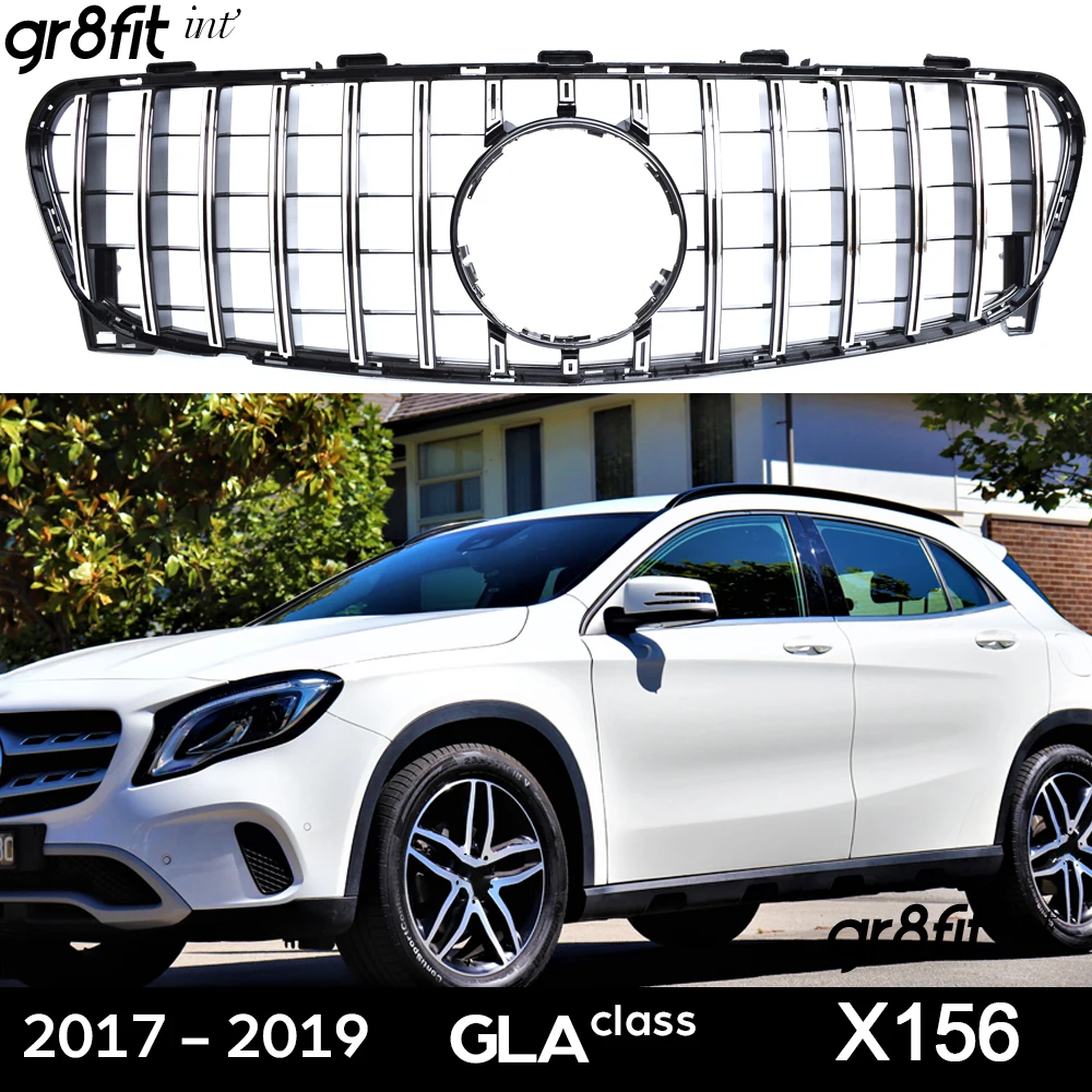 

Panamericana Style ABS Plastic Front Bumper Grille for Mercedes 2017 - 2019 GLA SUV X156 (facelifted) GLA180 GLA200 GLA250