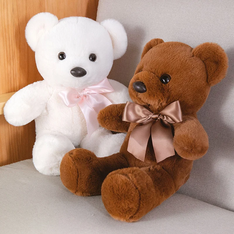 Lovely Ribbon Bear Plush Doll Soft Cartoon Animal Stuffed Toy Cute Pillows Teddy Toys Baby Comfort Dolls Girl Gift |