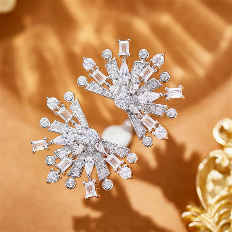 Designer Fashion Copper Jewelry 3A Cubic Zirconia Party Adjustable Ring