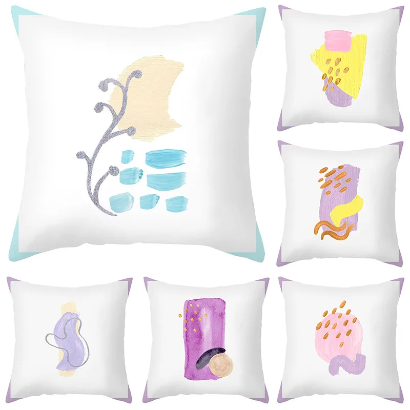 

45cm Geometric Cushion Cover Graffiti Sofa Pillowcase Cushion Cover for Home Decor Pillow Cushion Case