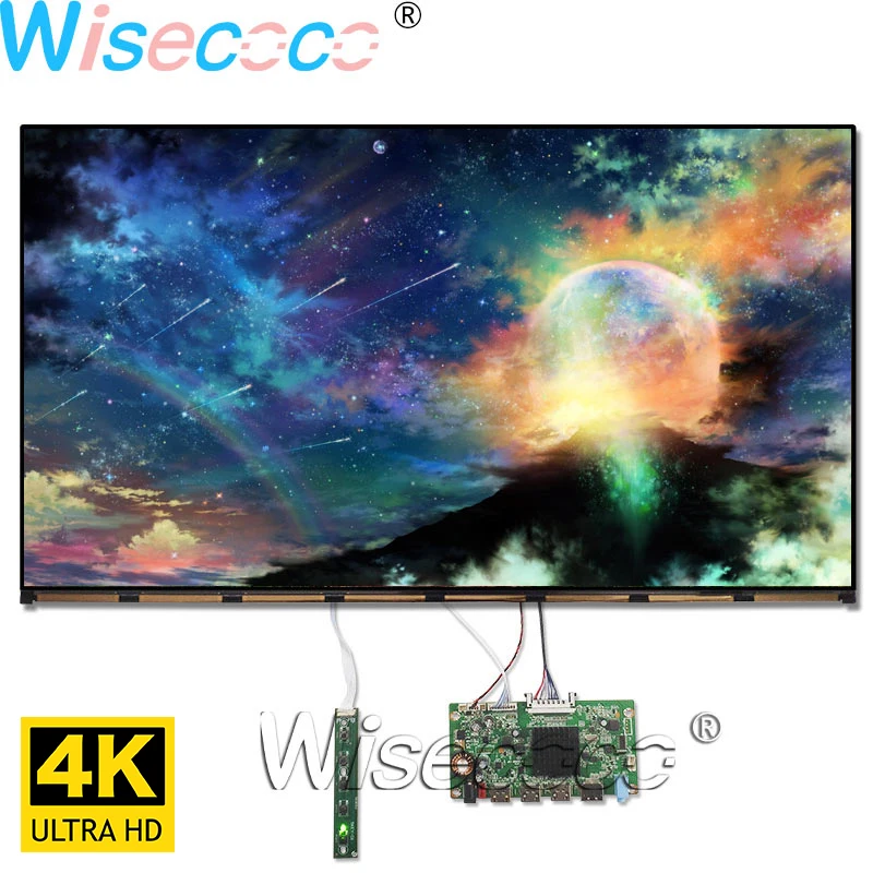 ЖК-панель Wisecoco 23,8 дюйма UHD 4K TFT 16:9, дисплей ландшафтного типа, 3HDMI DP eDP контроллер, плата драйвера, монитор Raspberry Pi