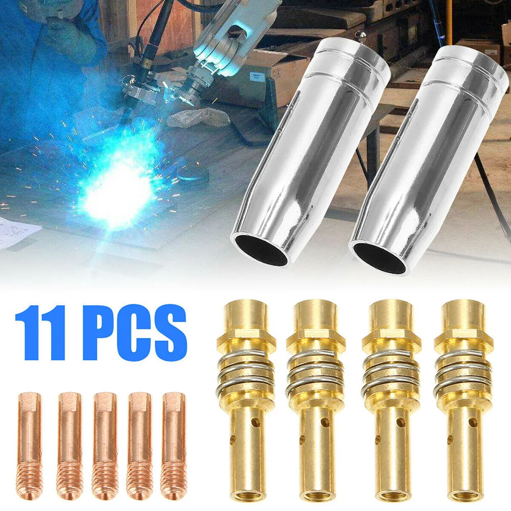 

15AK 0.8mm 0.030in Conductive Tip Nozzle Contact Tip Mig Welder Set Welding Gun 2*Nozzle 4*Tip Holder 5*Contact