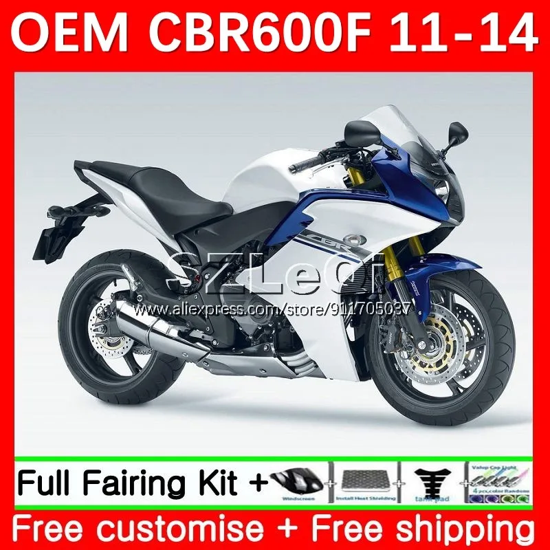 

Инжекция белого и черного цвета для HONDA CBR 600 F 600F C CBR600F4i CBR600 F F4i 11 12 13 14 CBR600F 2011 2012 2013 2014 обтекатель 32LQ.5