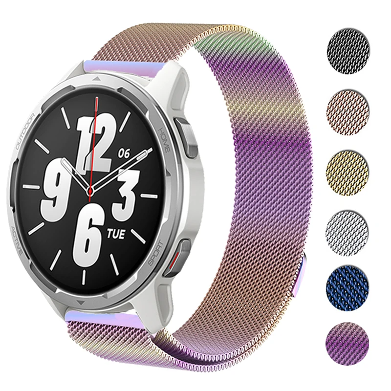 Браслет с магнитной петлей для смарт-часов Xiaomi Watch S1 Active металлический спортивный