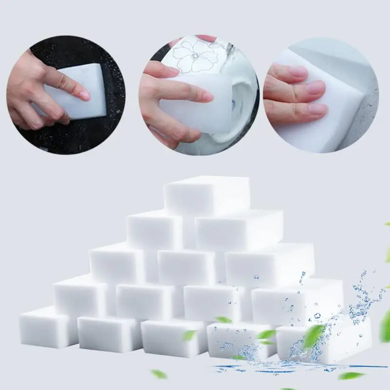 

50Pcs/lot Magic Sponge Multi-functional Cleaning Eraser Melamine Sponge For Kitchen Bathroom Cleaning Accessories 100*60*20mm