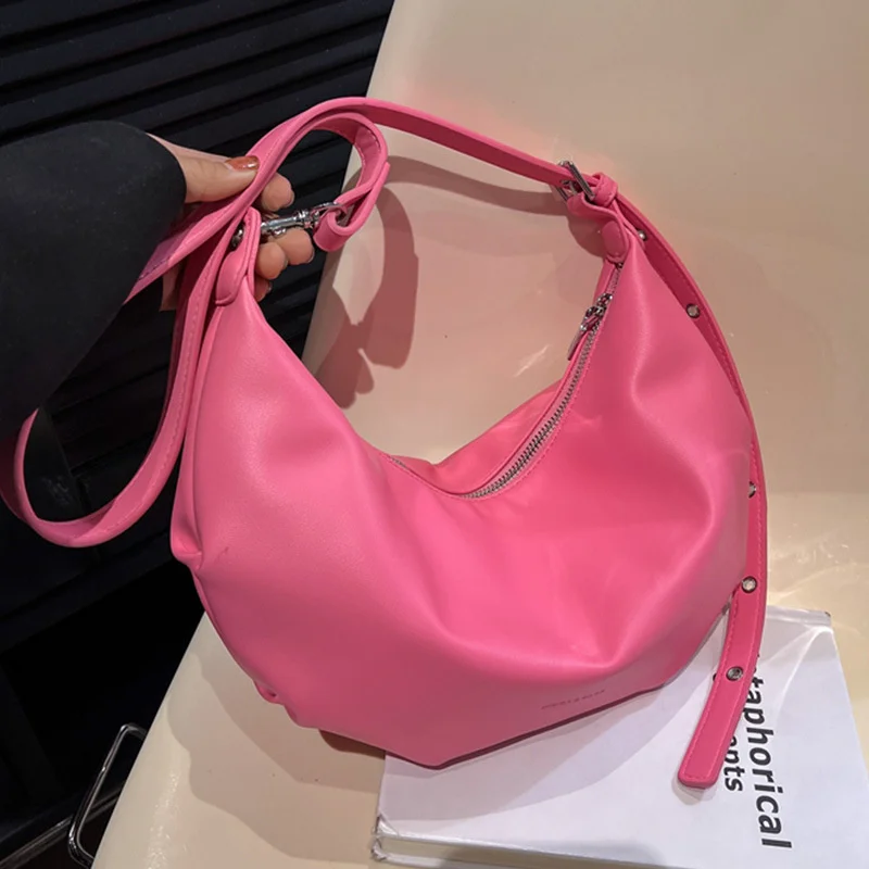 

Простая Боковая Сумка через плечо из искусственной кожи на подмышках с регулируемым плечевым ремнем, новинка 2023 года, Женский кошелек на пл...