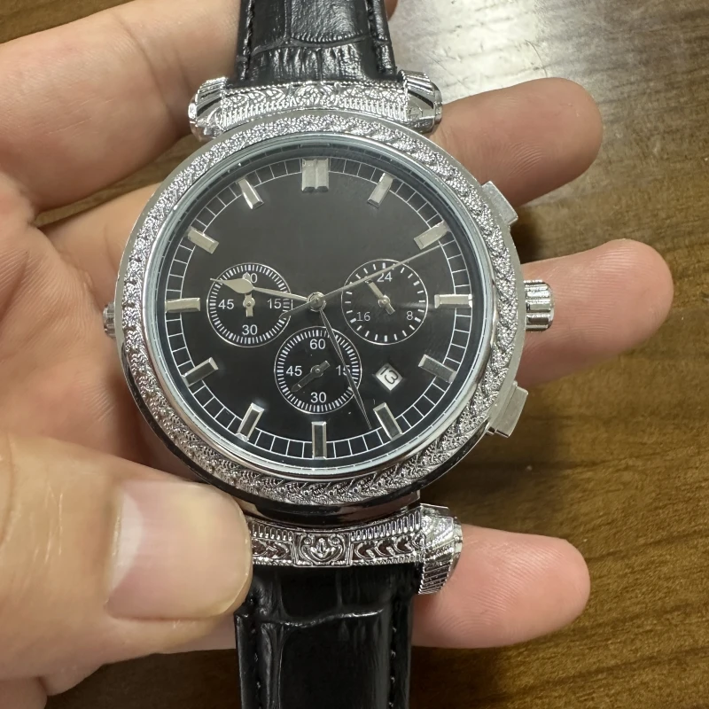 

Original Brand Watches For Mens Fashion Casual Automatic Date Quartz WristWatch Luxury Business A watch has two faces