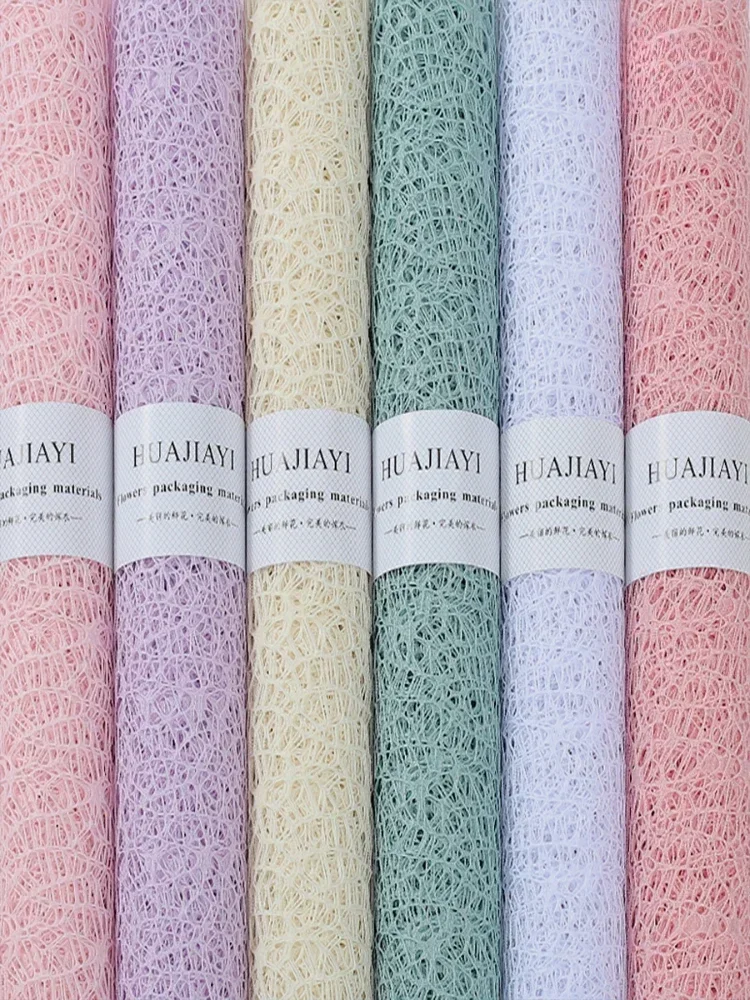 10 шт. 50x66 см корейский минималистичный жаккардовый сетчатый букет завернутый в