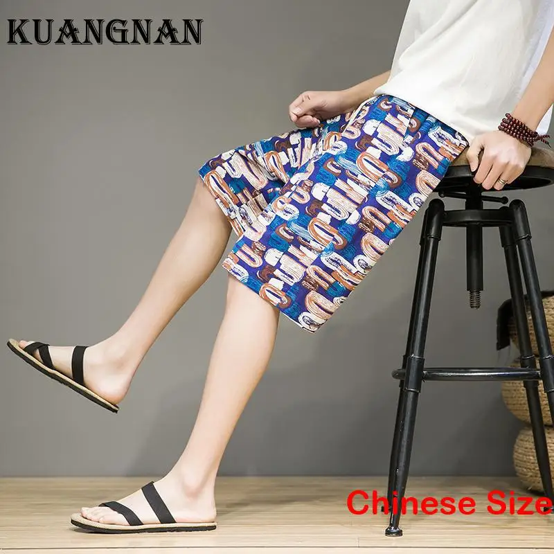 

Мужские спортивные шорты до колена KUANGNAN, одежда для мужчин, Корейская уличная одежда, баскетбольная распродажа, 5XL, лето 2023