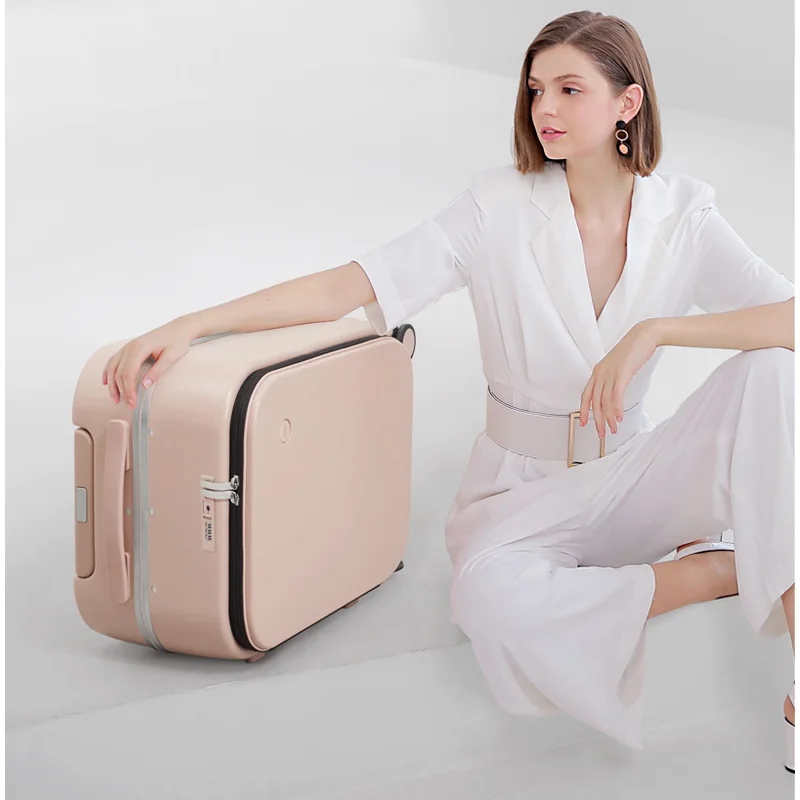 Multifunction Aluminum Frame Suitcase Carry on Rolling Luggage  Universal Wheel Suitcase Password Boarding Case 18 20 24 Inch