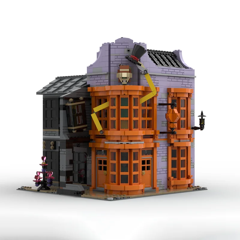 Фото 2258 деталей MOC Модульный конструктор «Визлис» (Wizley's) — модель магазина волшебных товаров, строительные блоки, развивающая игрушка, рождественский подарок, идея для обучения детей, кирпичики №2
