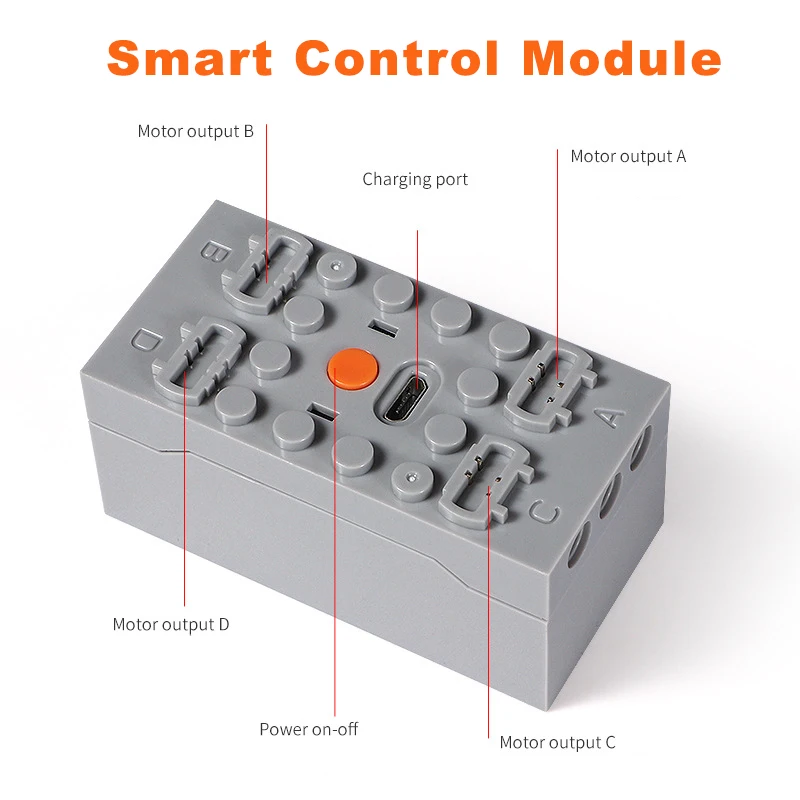 Фото Технический 2,4G Bluetooth литиевый аккумулятор Power Pack модуль приложений MOC строительные блоки функция питания 8878 13100 для игрушечного автомобиля с двигателем №3
