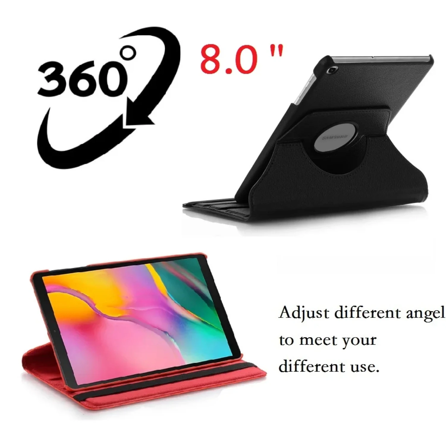 Чехол 8 0 дюйма Coque Tab A 2019 SM-T290 T295 T297 вращающийся чехол Smart PU T290