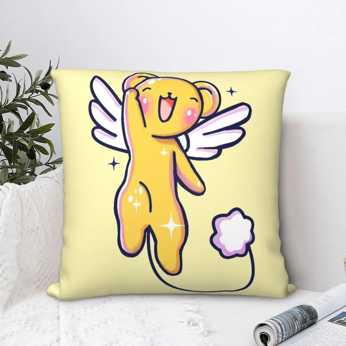 

Kero Throw Pillow Case Card Captor Sakura Anime Cushion Home Sofa Chair Print Decorative Hug Pillowcase