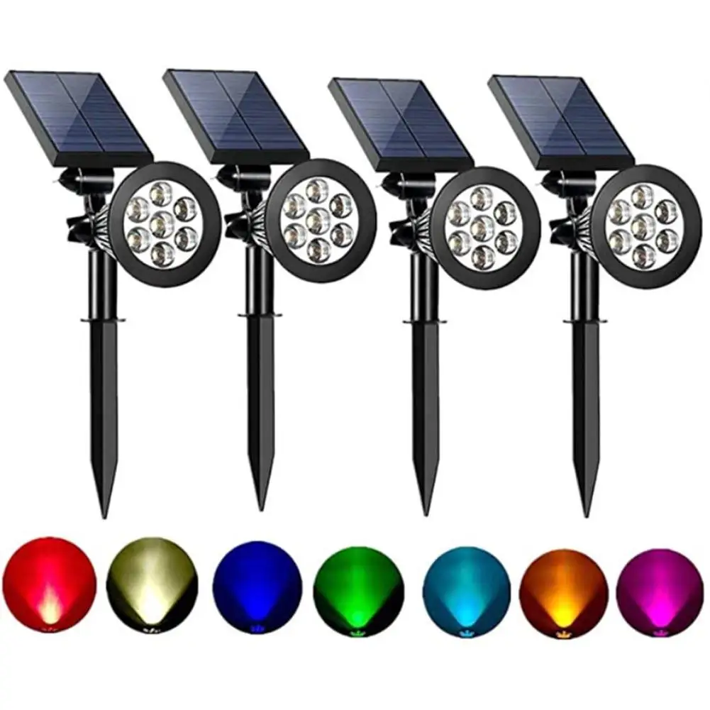 

Solar Powered 7 LED Lamp Adjustable Solar Spotlight In-Ground Waterproof Landscape Wall Light Outdoor Lighting Decorative Light