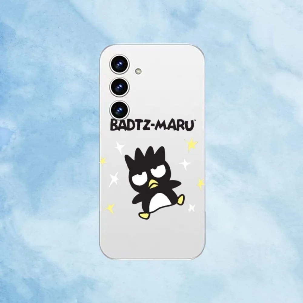 S-Sario Bad B-badtz Maru Phone Case For Samsung Galaxy A52 A12 A51 S21 Edge S22ULTRA S23 S20LITE Plus Ultra Transparent Cover