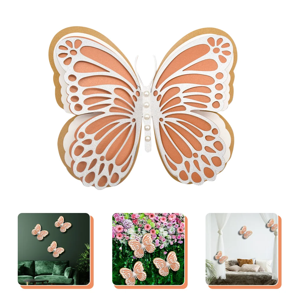 

4pcs Decorative Removable Exquisite Butterflies Wall Stickers Bedroom Decals 3D Wall Stickers Wall Decorations