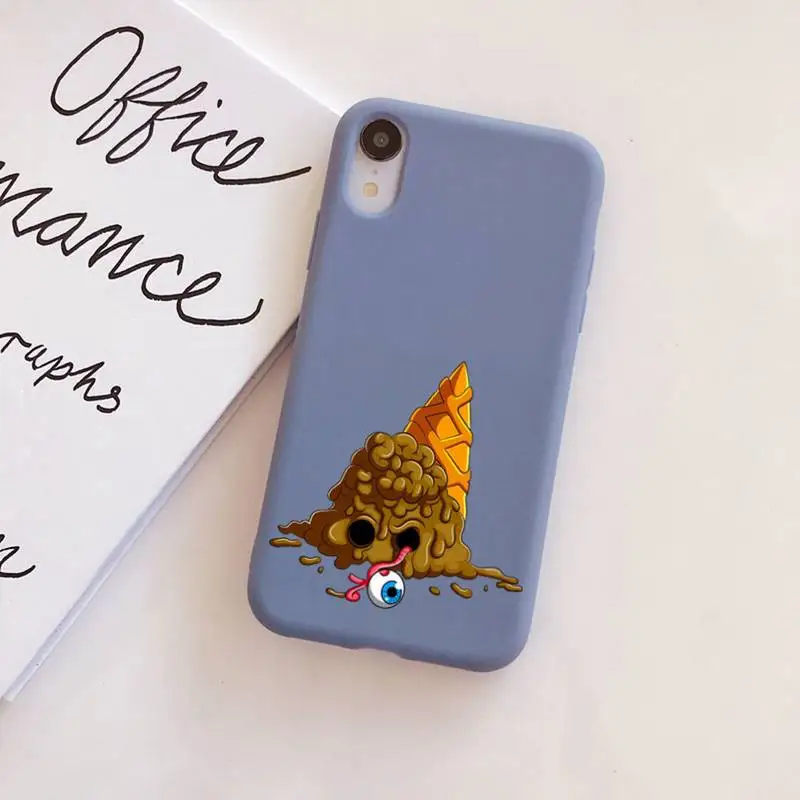 

YNDFCNB Zombie Ice Cream Phone Case Soft Solid Color for iPhone 11 12 13 mini pro XS MAX 8 7 6 6S Plus X XR