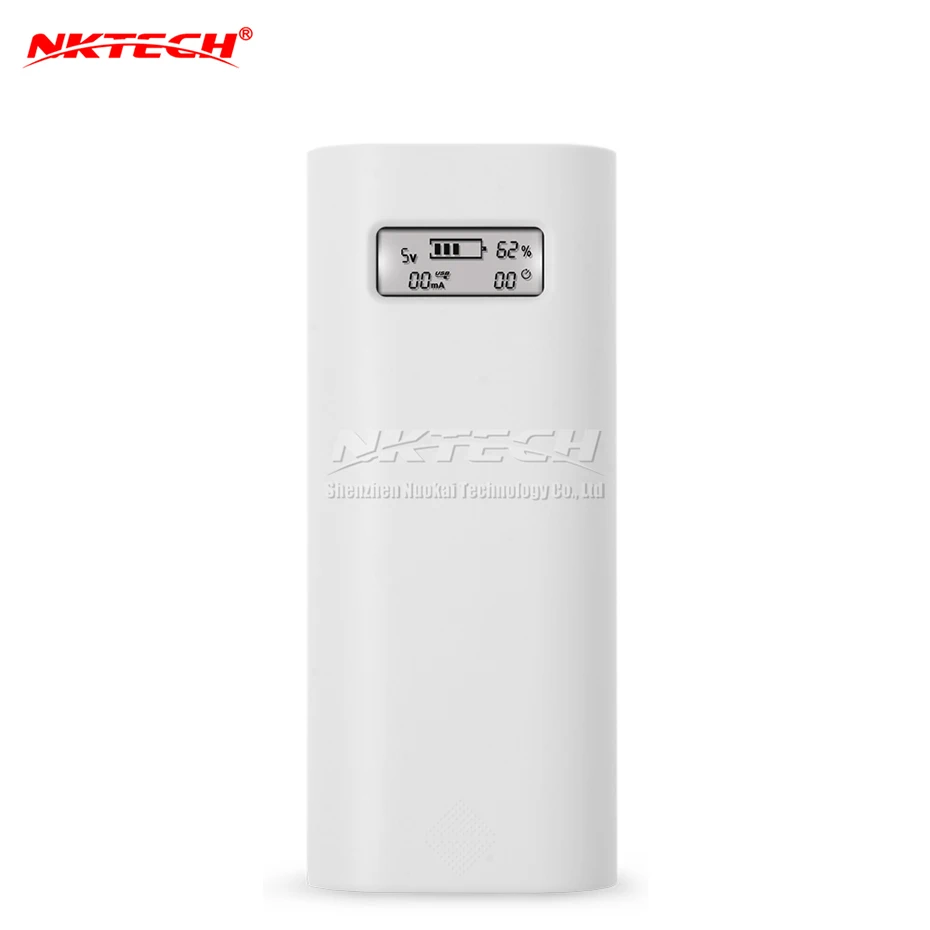 NKTECH E4S External Power Bank 18650 Battery USB LCD Charger Box 1A/2.1A For Mate 20 P20 Pro iPad Air iPhone X Android Cell MP3