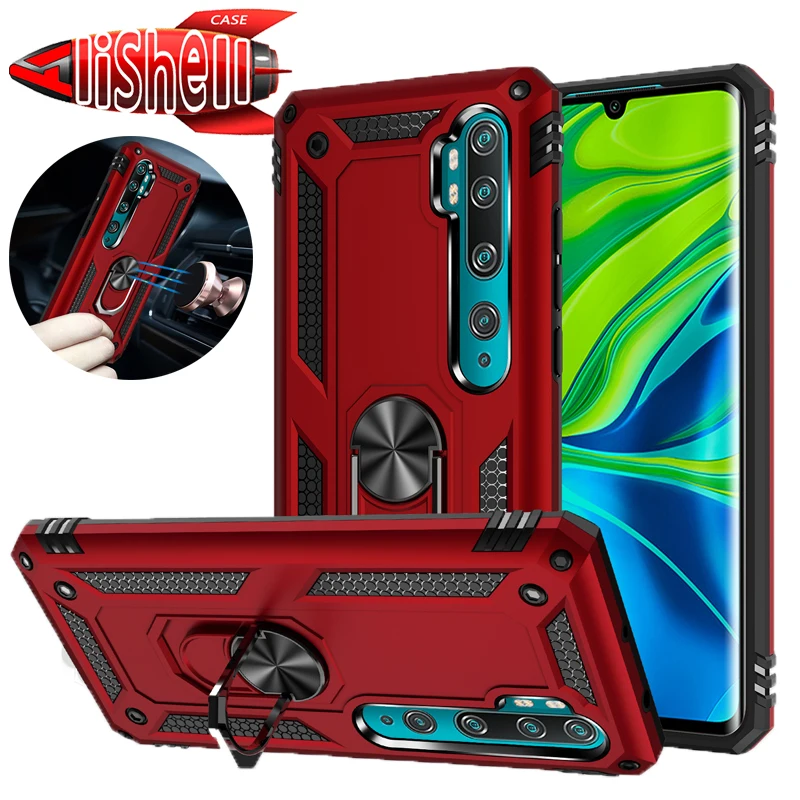 

Alishell Shockproof Phone Case For Xiaomi 9 10 11 Lite Pro 5G Magnetic Ring Stand Armor Cover For Xiaomi 9 CC9 A3 9SE 9T 10T 11i