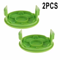 2pcs green replacement grass cutter trimmer spool cap for greenworks trimmer 21262 2100202 2100302 gardening accessories