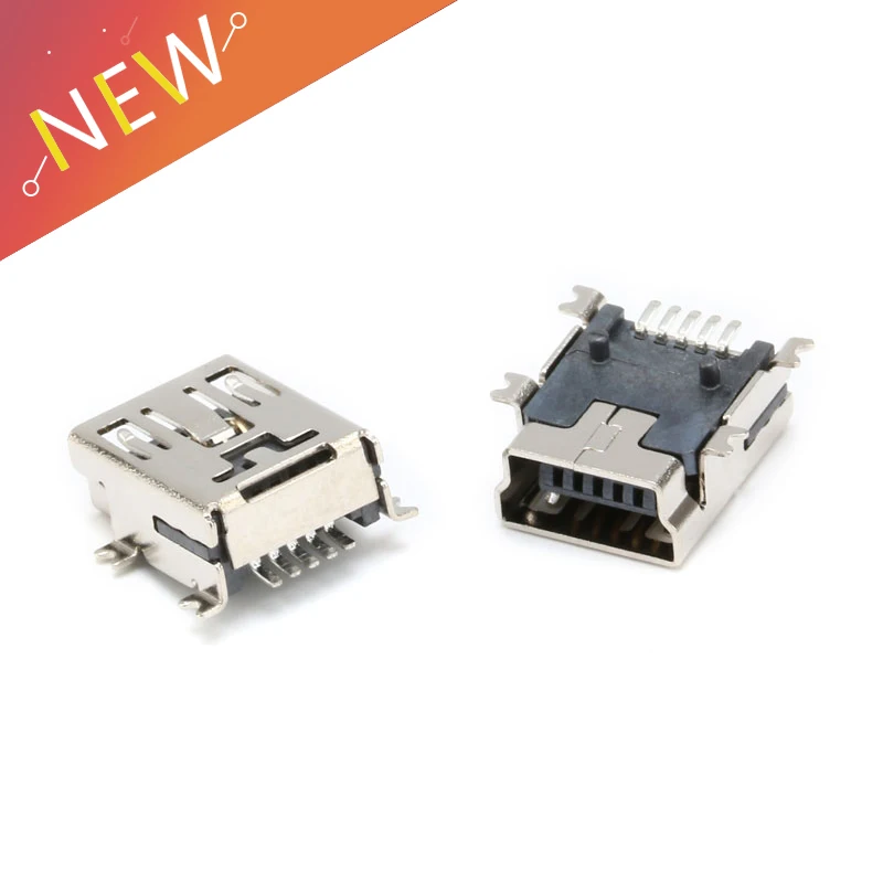 

10 шт. Mini USB SMD 5-контактный гнездовой разъем Mini B