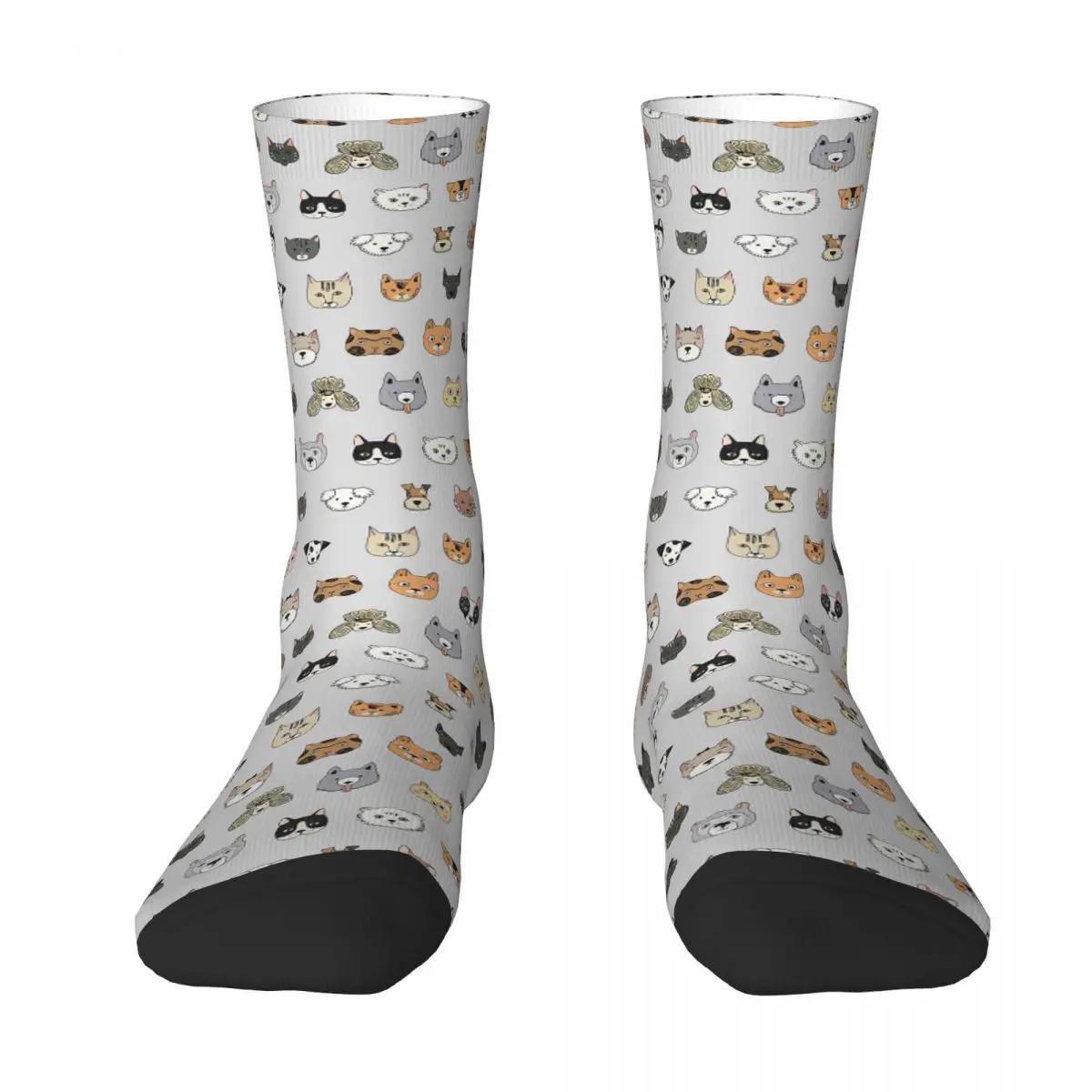 Cats And Dogs Animal Doodle Seamless Pattern Adult Socks,Unisex socks,men Socks women Socks