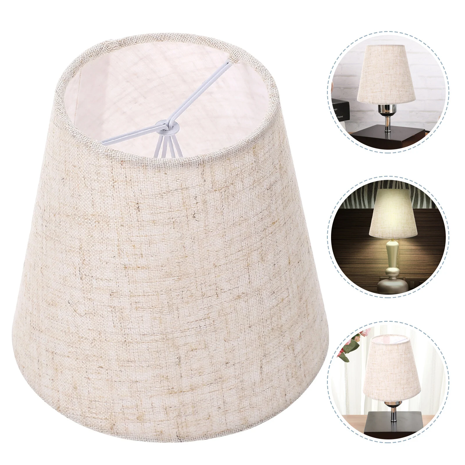 

Clamped Bubble Fabric Lampshade Durable Cover Cloth Dust-proof Desk Topper Wall