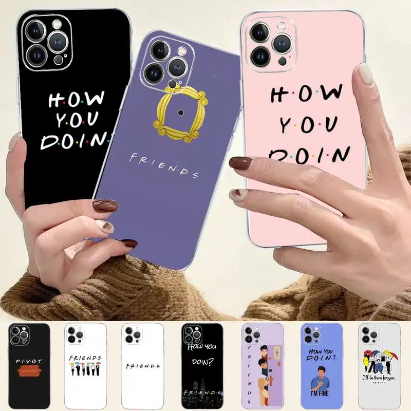 

Friends TV Show Phone Case For iPhone 8 7 6 6S Plus X SE 2020 XR XS 14 11 12 13 Mini Pro Max Mobile Case